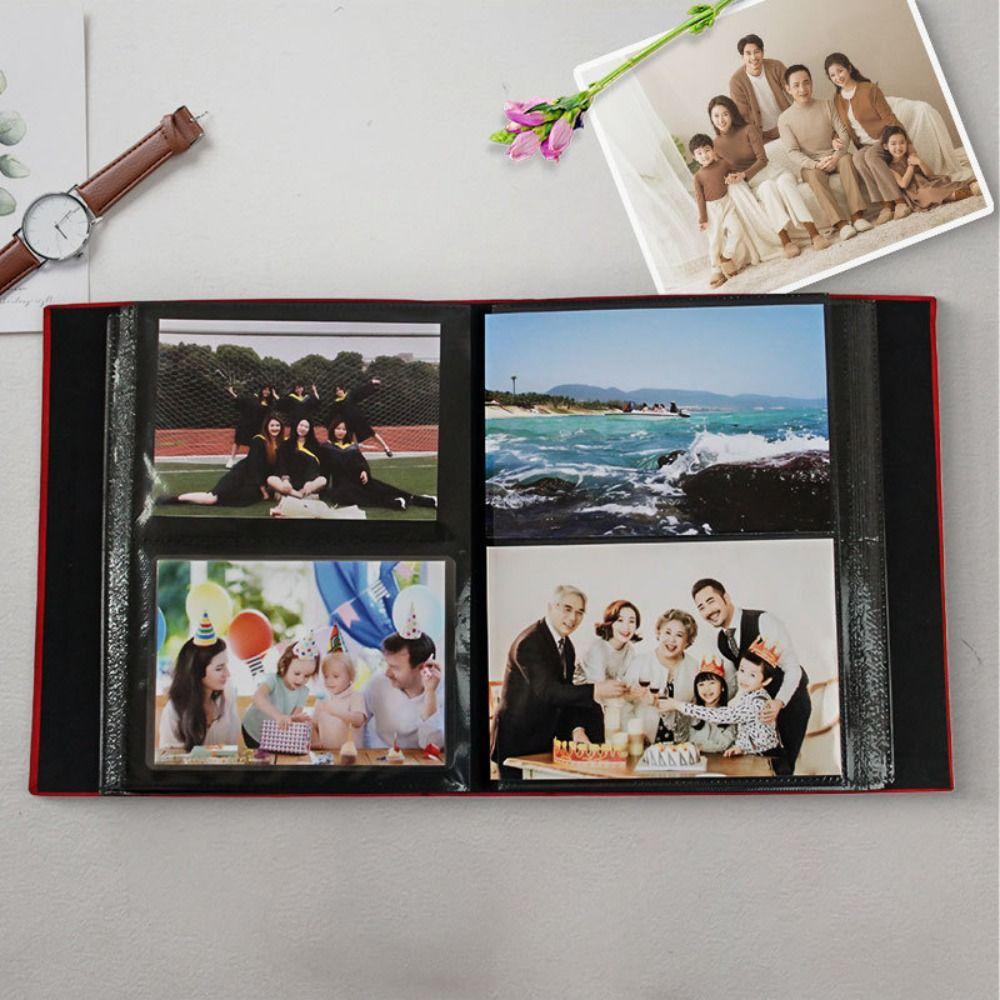 200Pcs Linen Cover Photo Album Interleaf Type Large Scrapbook Album  Wedding Collection