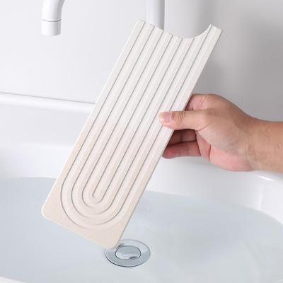 Rillenförmige Wasserhahnunterlage Spülbecken-Trockenmatte Saugfähige Wasserhahnmatte Kieselgur-Spülbeckenschutz Spritzschutz Stein-Tropfenfänger
