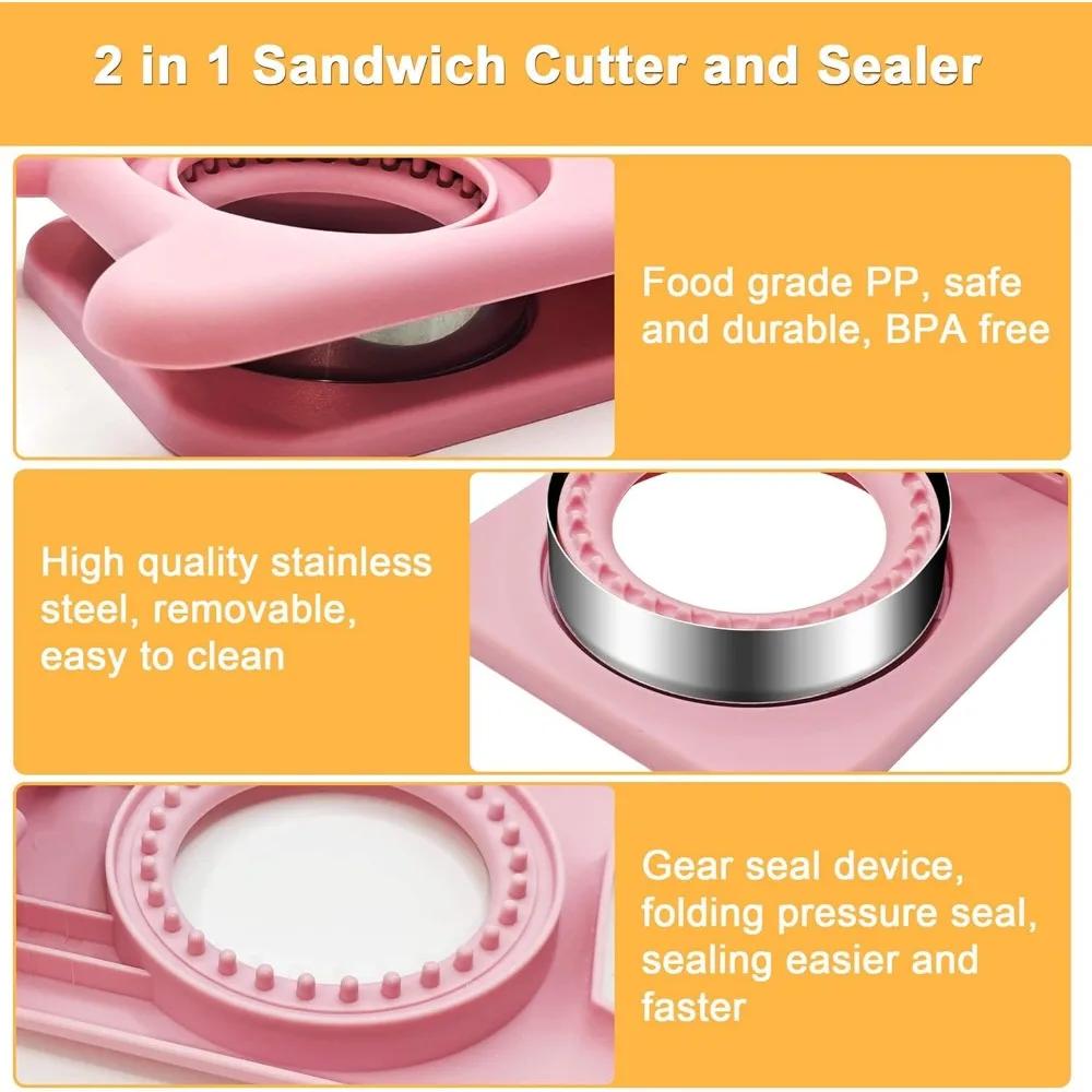 1pc Sandwich Cutter and Sealer Decruster Sandwich Maker Peanut Butter and Sandwich Bread Pancake Maker DIY Cookie Cutter