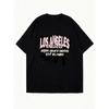 Oversized T Shirt Black Los Angeles Based Adore Dreams Together 247 Get Money Graphic Print Streetwear Fashion Casual Wear
