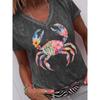 Women's V-neck short-sleeved T-shirt casual fashion