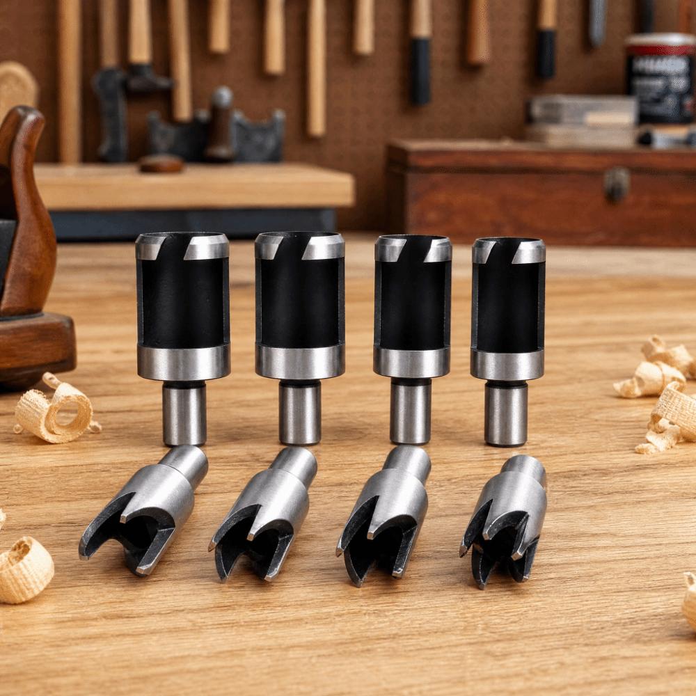 8pcs Straight Wood Plug Cutter High Carbon Steel Woodworking Tool Set Woodworking