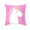 Time Cartoon Home Decor Pillow Purple Unicorn Pillowcase Rainbow Sunrise Sofa Cushion Cover