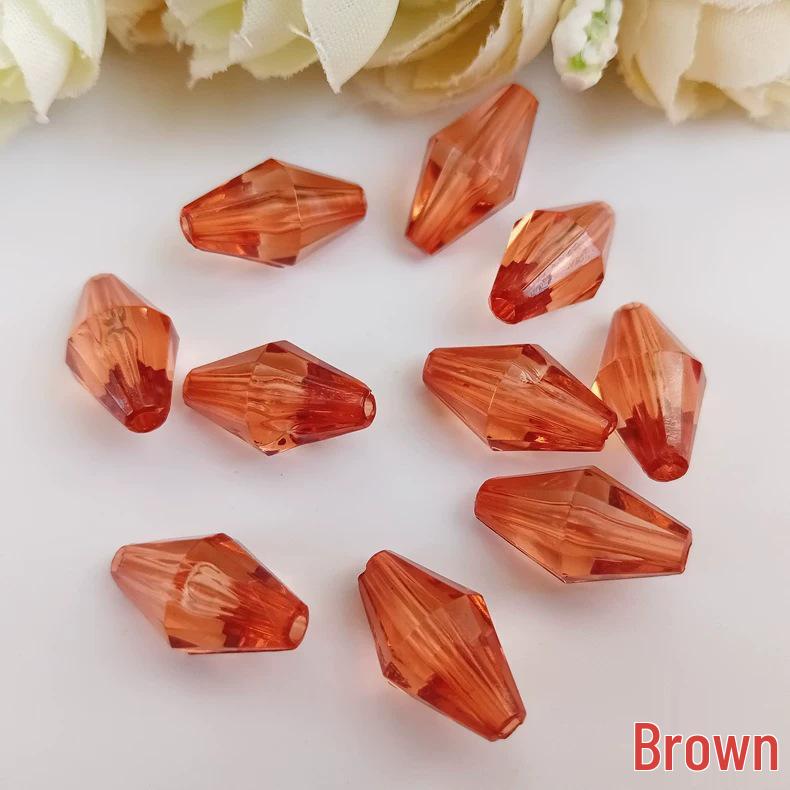 DIY Acryl Transparent Doppelspitzige Reiskörner für Schmuck und Gardinendekoration (7x19mm)