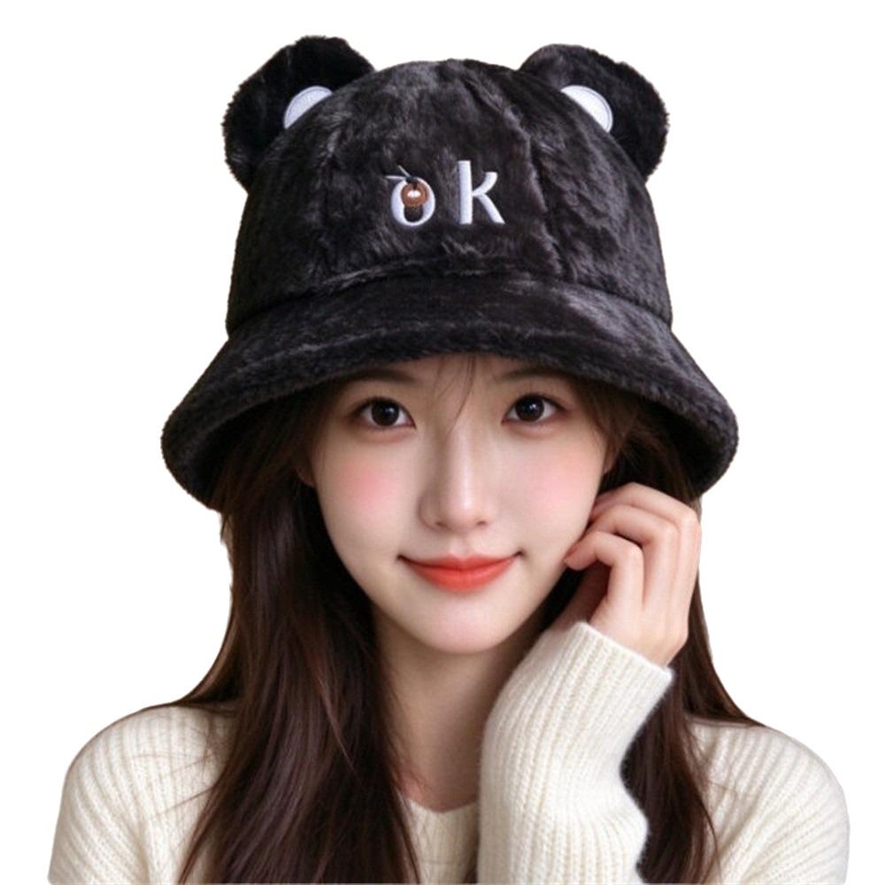Thickened Plush Bucket Hat Windproof Beanies Hat Fashion Winter Hat Outdoor