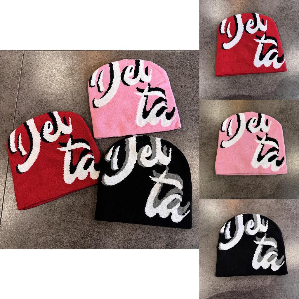 Autumn Winter Personalized Letter Knit Cap With Acrylic Material For Casual Fashion And Daily Use