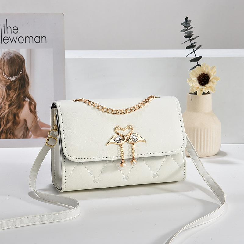2025 New Style Women's Bag Trendy One-shoulder Crossbody Small Square Bag Fresh, Sweet, Fashionable and Versatile High-end Chain Mobile Phone Bag