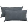Sofa Cushions 2 Pieces Dark Grey 80 X 40 Cm Cord Fabric