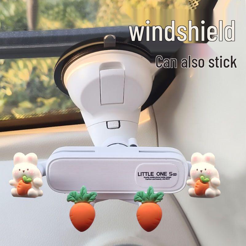 Cartoon Suction Cup Phone Holder for Dashboard - Perfect for Female Drivers