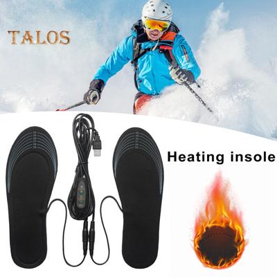 USB Heated Insole for Winter Adjustable Temperature Insole for Foot Warming 3-Level Heating Insoles Cut-to-Fit Heated Shoe Liners for Outdoor Sports