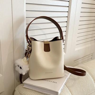 Retro Hand-Eimerbeutel Lässige Diagonale Umhängetaschen für Damen Mode Damen Schultertaschen Designer Tasche