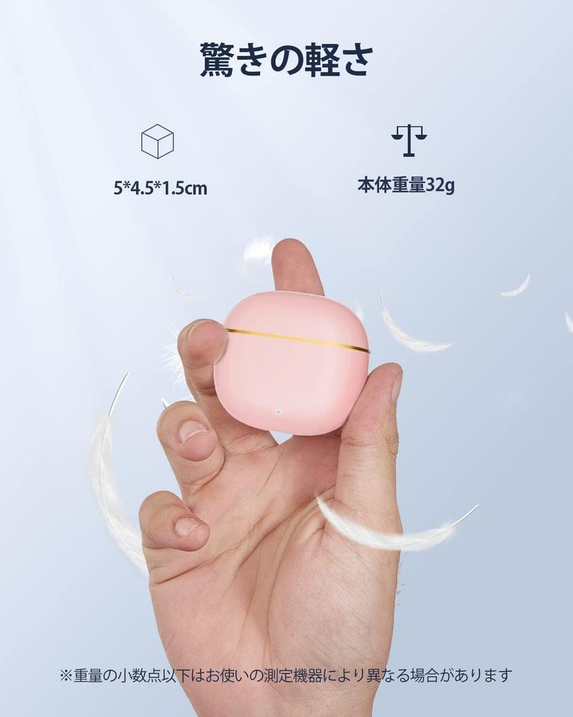 AOKIMI V12 Wireless Compact and Bluetooth Up To 36 Hours of ENC Noise Automatic Volume Perfect for and Web Conferencing Earbuds, Lightweight, Hi-Fi,