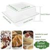 100Pcs Cake Slice Container Clear Dessert Box Triangle Square Food Packing Box Plastic Mousse Cheesecake Box for Party Wedding