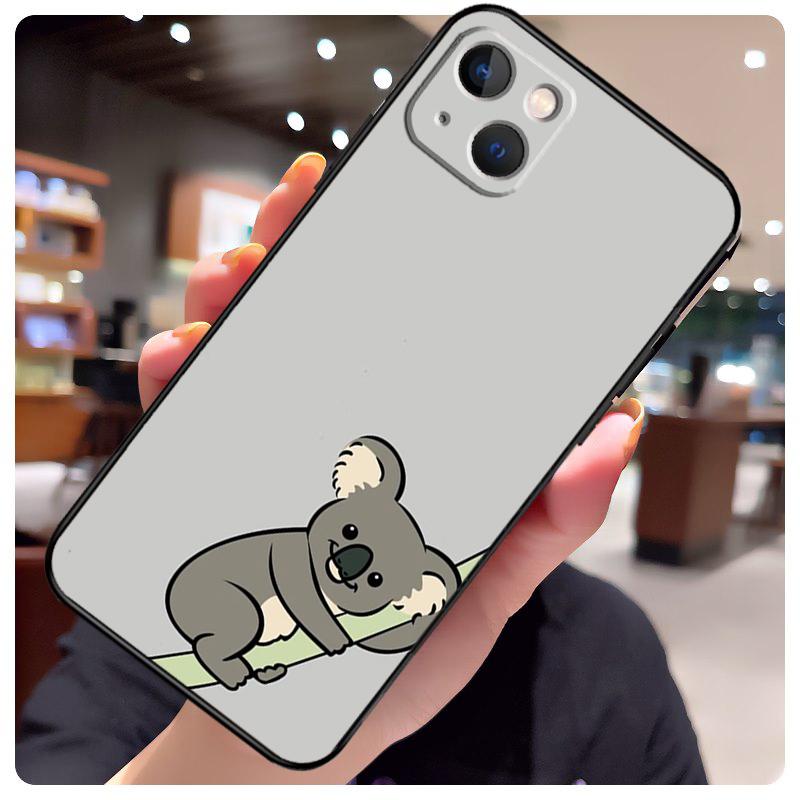 Cartoon Painting Animal Koala Case For iPhone 13 Pro Max 16 15 11 12 14 17 Pro Max mini 15 16 Plus 16e 17 Air Phone Cover