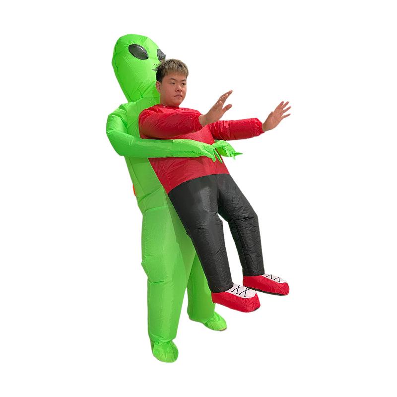 Green Alien Inflatable Costume - Halloween Funny Mascot for TikTok Performances