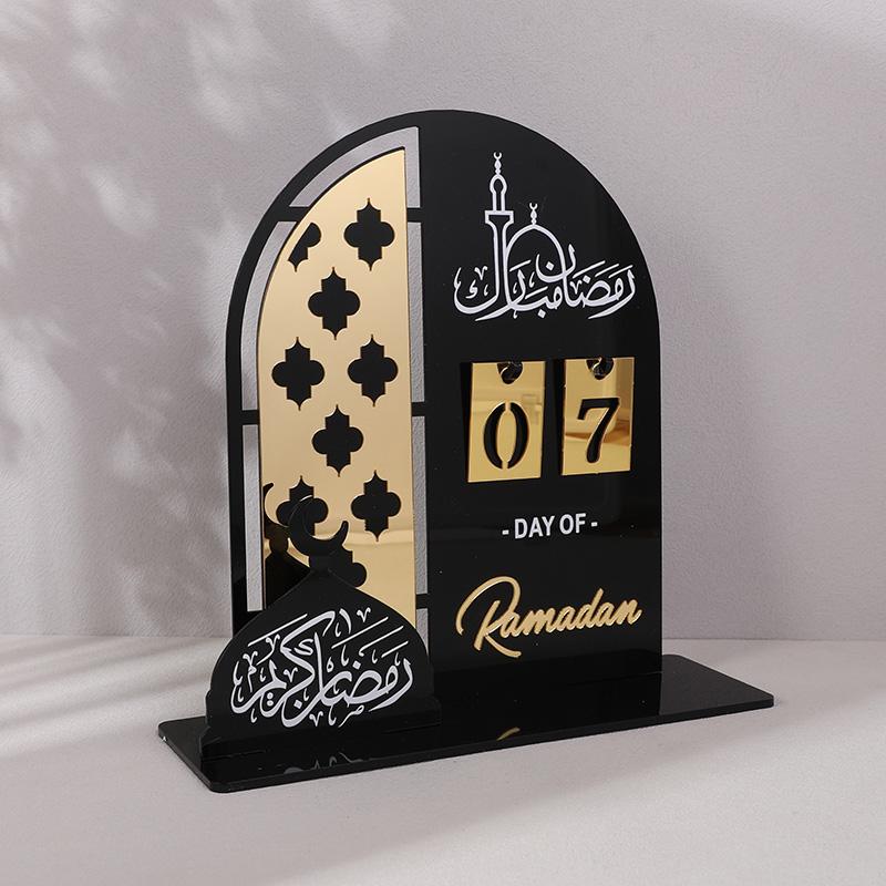 Ramadan Advent Calendar 2025 Eid Mubarak Acrylic Countdown Calendar Islamic Muslim Festival Party Gifts Home Decoration Ornament
