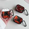 Earphone Cases Cover Case For Airpods 2 Pro 3 4 Pro3 1 Pro2 Red Black Marble