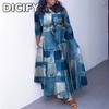 DICFY Women's Fashion Autumn Winter O-Neck Long Sleeve Casual Dresses