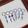Stainless Steel Rivet Drop Earrings for Women Exquisite Retro Zircon Starburst Hoop Earrings Hip Hop Punk Versatile Jewelry Gift