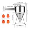 1200L Rostfreier Stahl Kegel Teigtrichter für Takoyaki Teigspender mit Abnehmbarem Ständer und Ergonomischem Griff