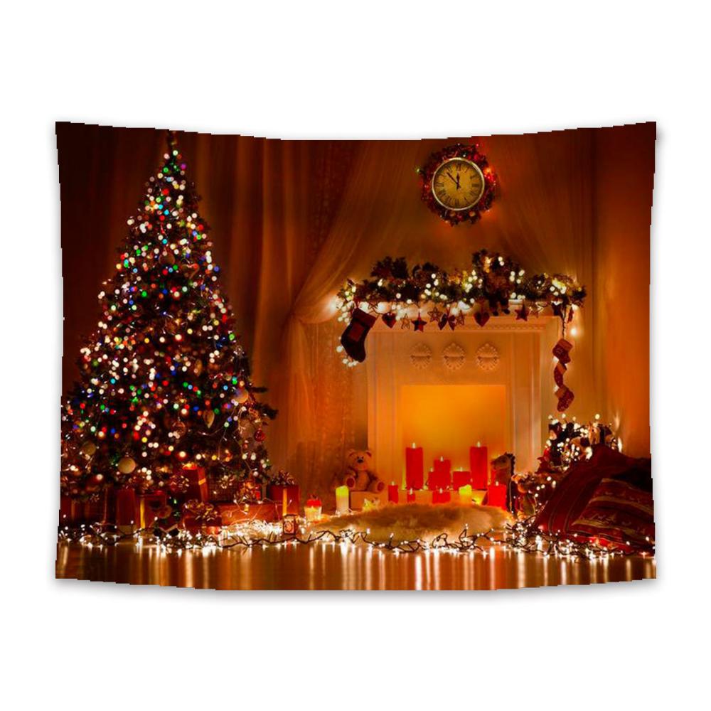Christmas hanging cloth, wall cloth, background cloth, decorative cloth, room bedside tapestry, Nordic style tapestry