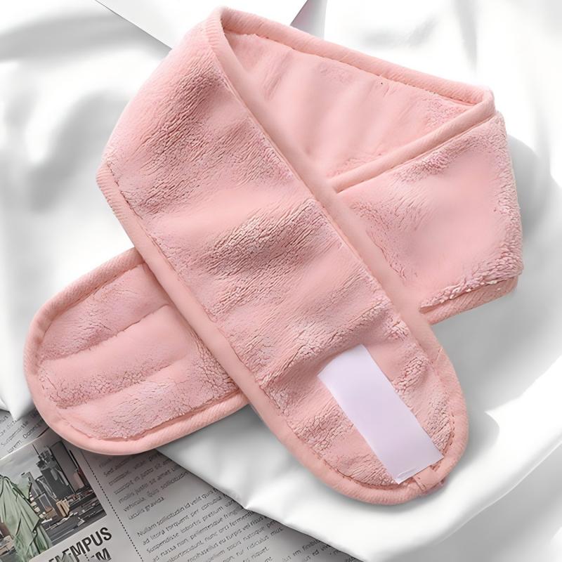 Headband Makeup Hair Face Care for Washing Your Face Black Headband Ladies Skincare Woman Elastic Headband Towel with Magic Tape