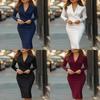 Urban Style Long Sleeve Solid Color Suit Dress With Singlebreasted Button Front For Office Wear