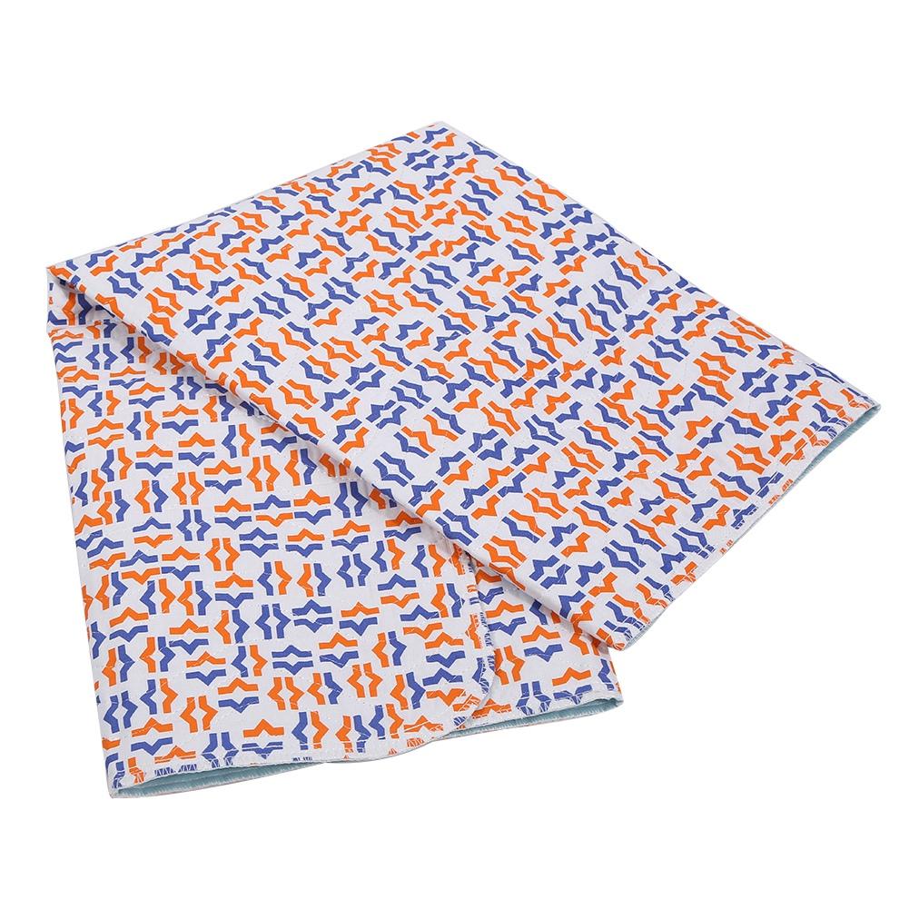 1PC Washable Reusable Urine Mat Adult Incontinent Anti Slip Changing Nursing Pad(Orange Blue)