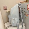 Solid Color Student Schoolbag Women's Backpack