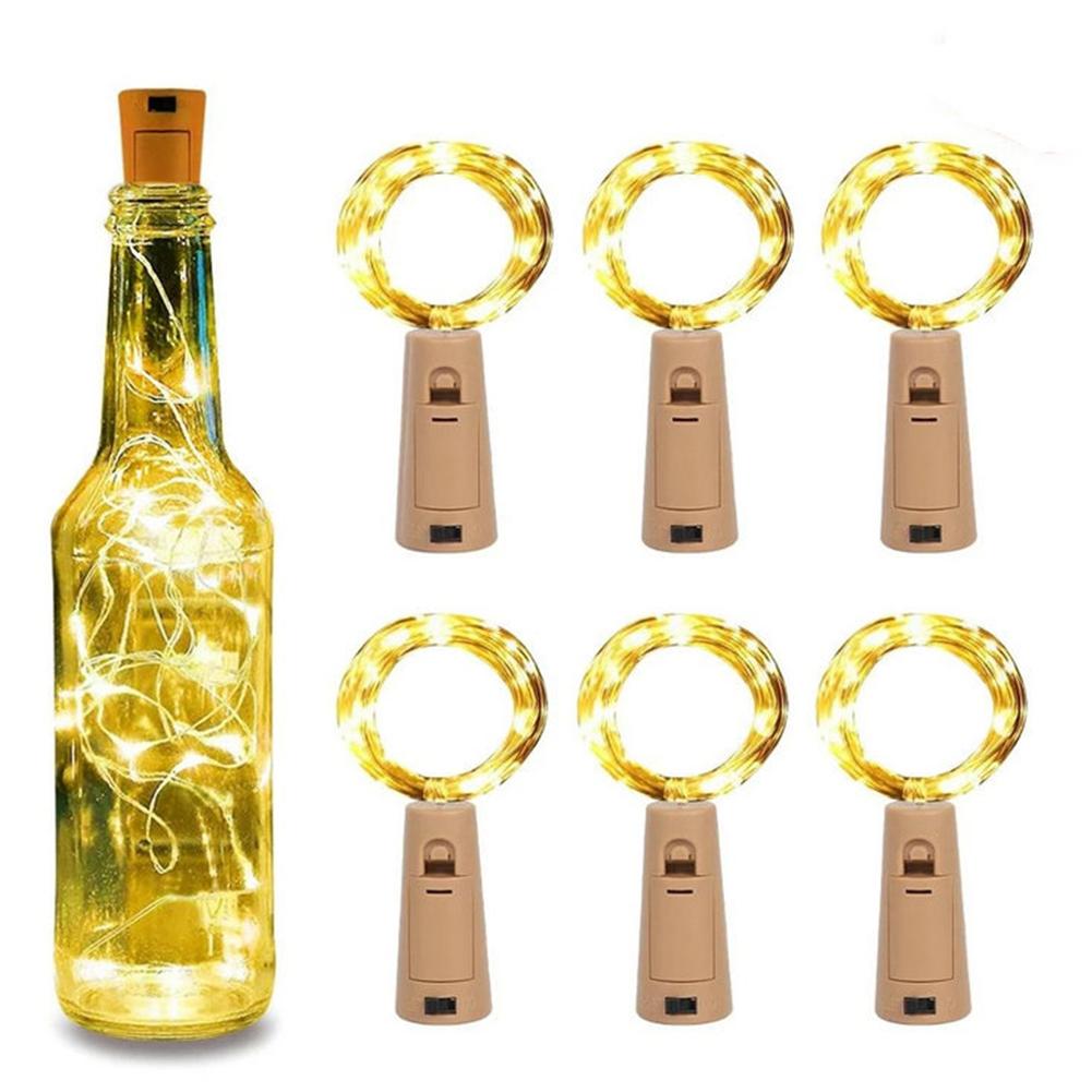 Wine Bottle Light 10 Bulbs LED Batteries Installed