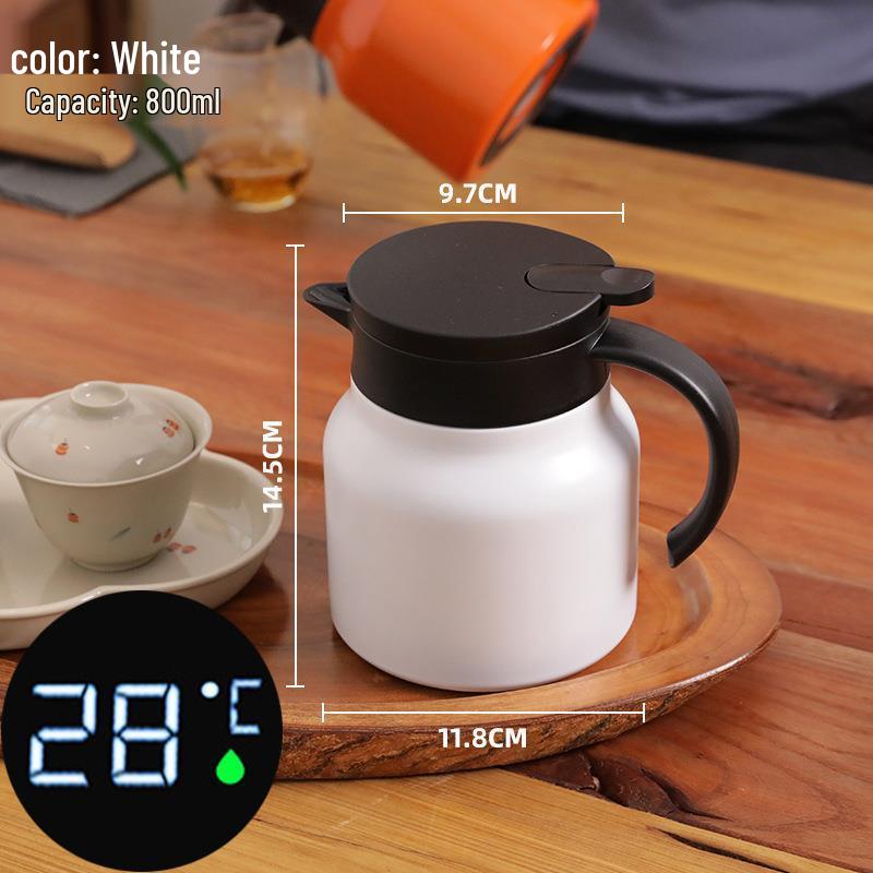 Office Health Stainless Steel Insulated Teapot and Water Bottle - 72-Hour Heat Retention, Tea Separation Feature.