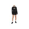 Nike Camiseta Manga Longa Esportiva de Corrida com Estampa de Logo Vintage Americano e Fivela de Polegar Feminina Preta DD6943-010