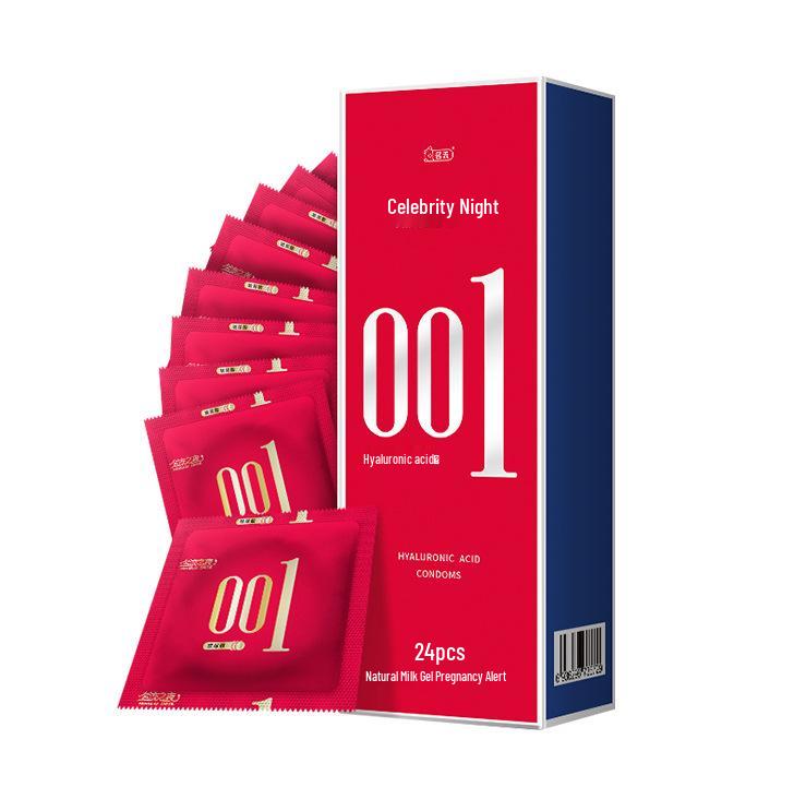 Celebrity Ultra-Thin G-Spot Condoms, Ice & Fire Combo, Small Size, Large Particles, Black