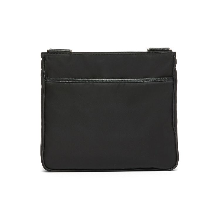 Prada Re-Nylon Backpack With Zipper Pocket Saffiano Leather Men Shoulder Bag Black 2VH119-2DMH-F0002-V-OOO