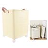 Foldable Laundry Basket with 4 Wheels Space Saving Portable Storage Hamper for Clothing Toys Home Sundries
