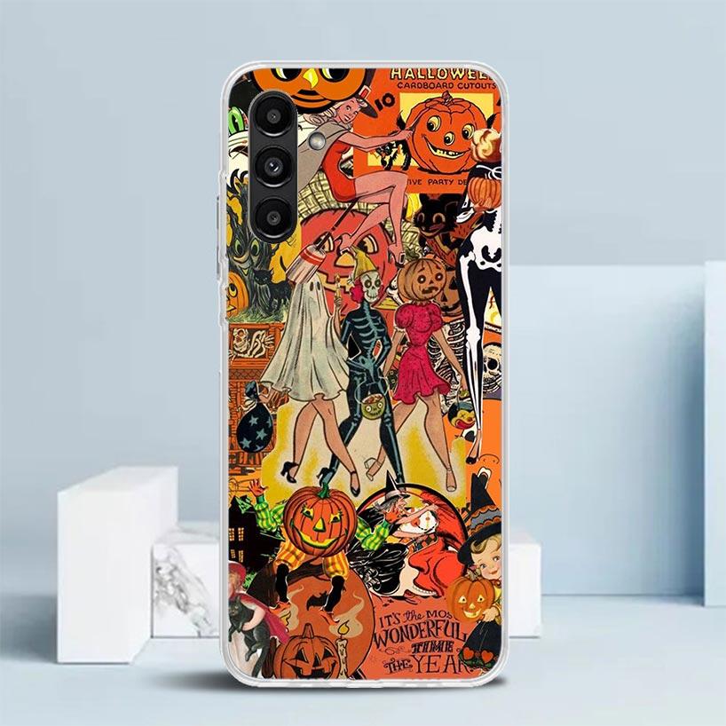 Halloween Herbst Kunst Hexe Katze Handyhülle Für Samsung Galaxy A17 A37 A57 A16 A15 A14 A13 A56 A55 A54 A53 A36 A35 A34 A33 A26 A25 A