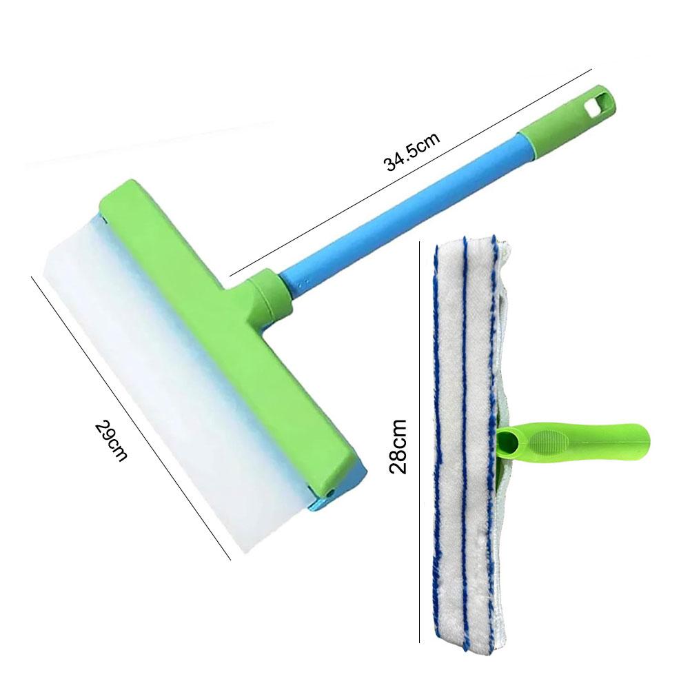 T bar Silicone Window Squeegee Kit Reusable Multifunction Clean Scraper Wear Resist Microfiber Cleaning Mop for Glass Mirror Doo