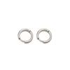 Stainless Steel Double-Sided Round Wire Earrings - European and American Fashion, Versatile and Simple Ins Style