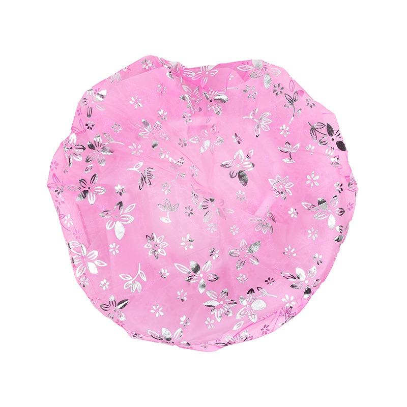 Waterproof Shower Cap For Women Thicken Elastic Bath Hat Oil Proof Kitchen Hair Salon Sanitary Hat Cute Bathroom Accessories Shower Supplies