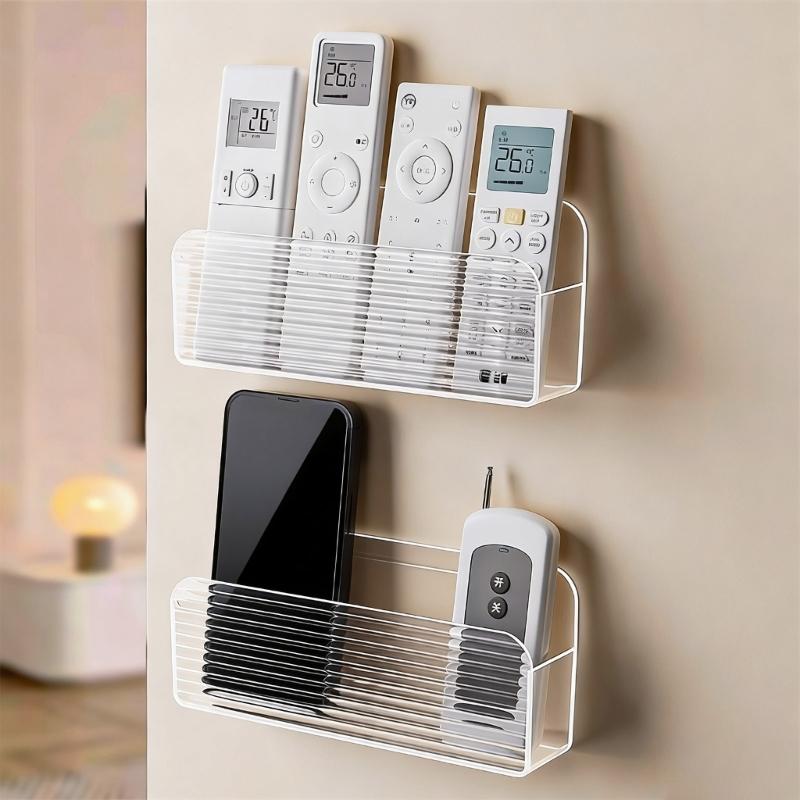 Klarer Kunststoff-Fernbedienungshalter Für Wandmontage Aufbewahrungs-Organizer Leicht Zu Reinigen Multifunktionale Box