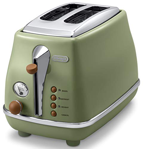 

Висувний тостер DeLonghi ICONA Vintage Collection CTOV2003J-GR (Оливково-зелений) [Оригінальна продукція Японії]