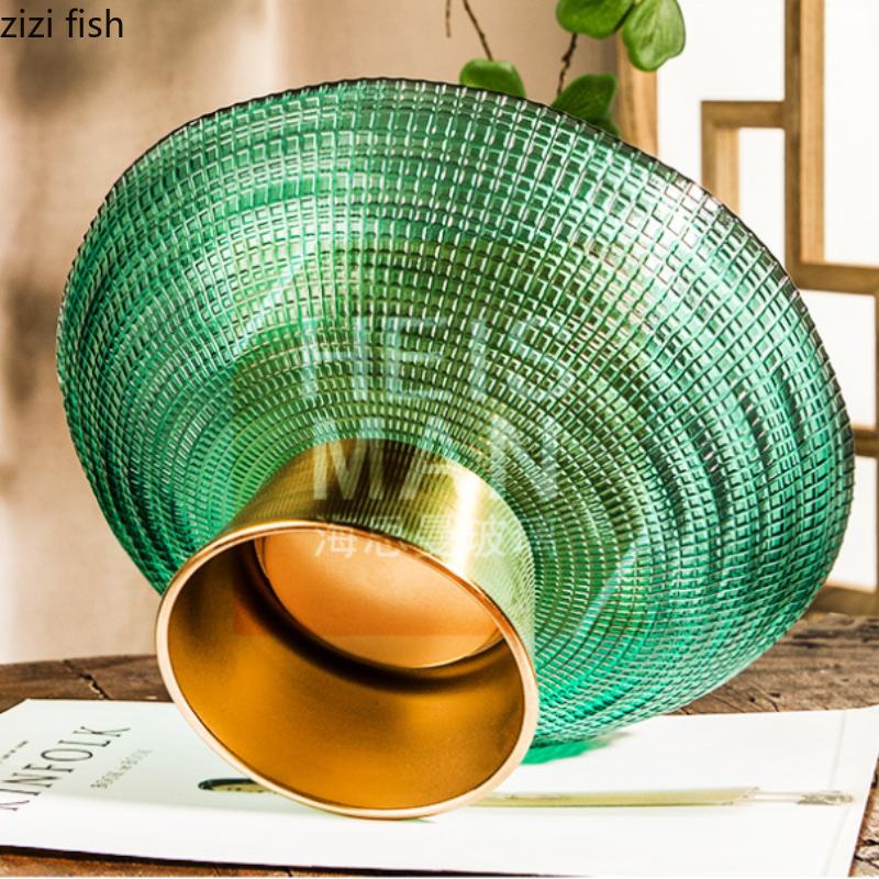 High Foot Glass Fruit Plate Candy Plate Refreshment Plates Snack Trays Dried Fruit Plates Dessert Bowl Salad Bowl Dim Sum Dish