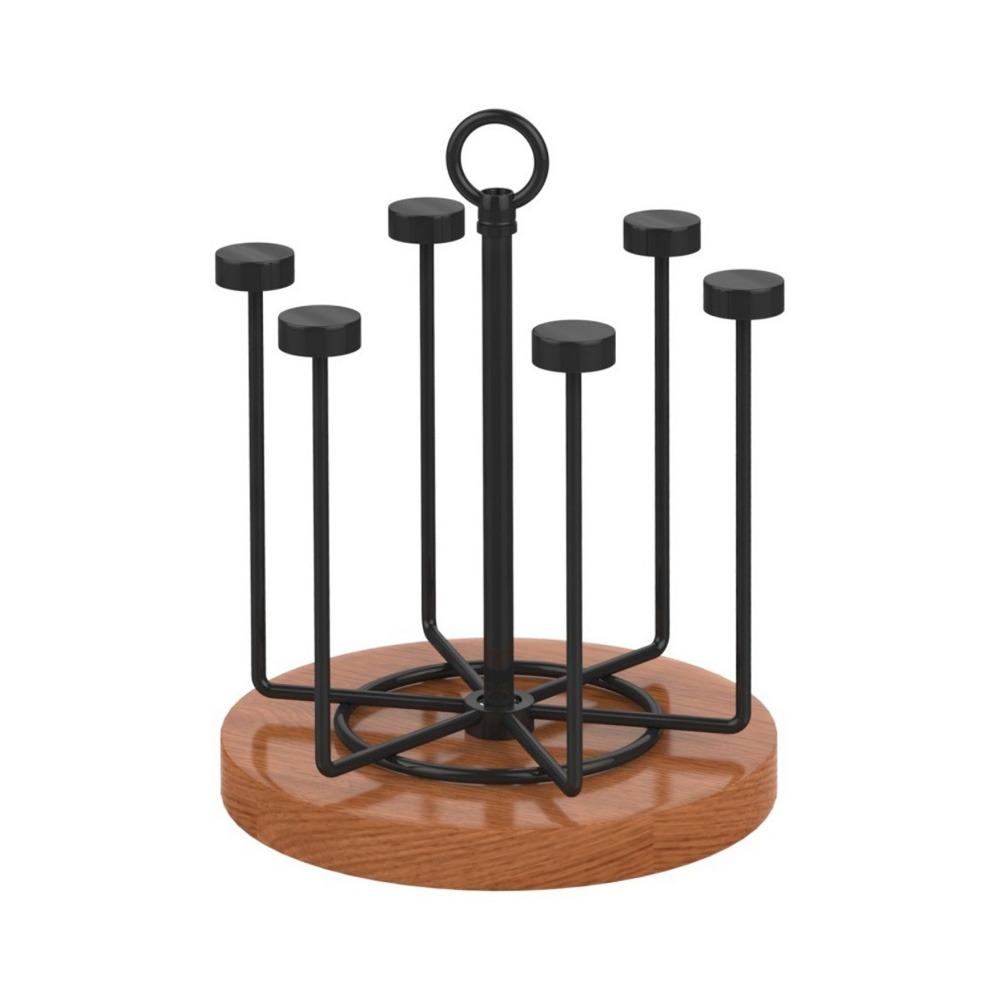 Large Capacity Rotating Cup Holder Non-Slip Glass Cup Storage Rack Modern Cup Drying Rack  Home