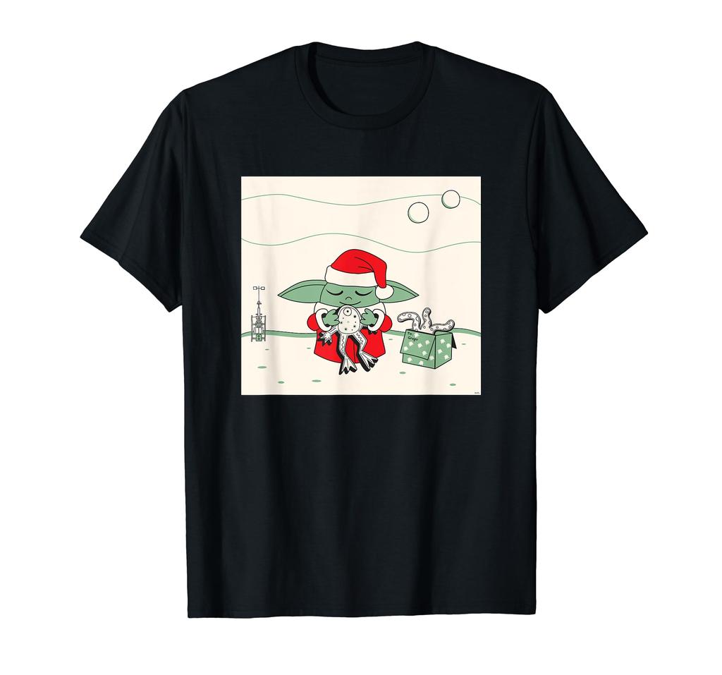 STAR WARS Grogu and Christmas Holiday Cookie T-Shirt