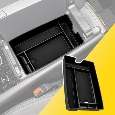 Kompatibel mit Lexus RX 2023 2024 Mittelkonsolen-Organizer, Armlehnen-Aufbewahrungsbox mit Münzhalter für RX350/RX350h/RX500h, direkte Installation aus ABS