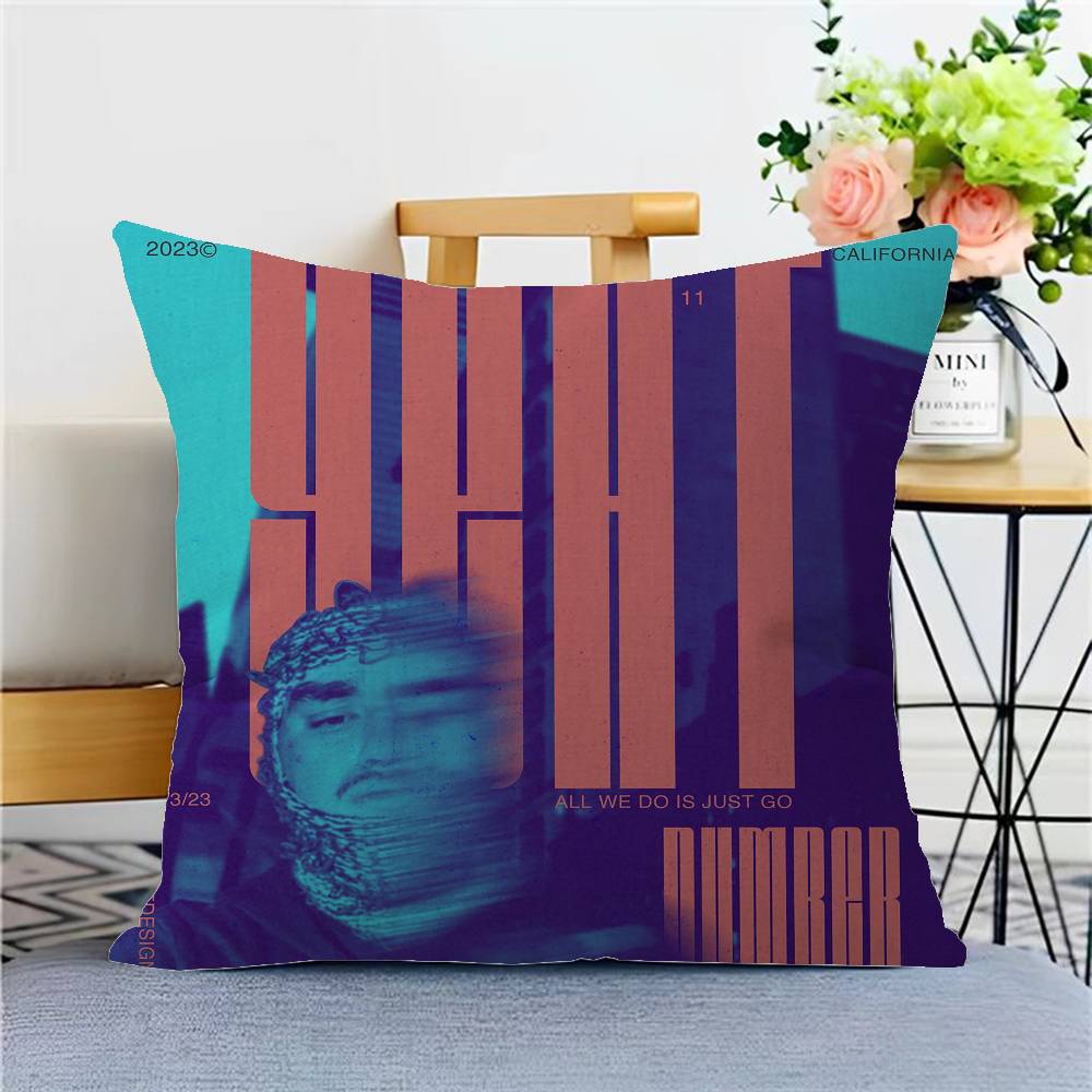 Rapper Y-Yeat Kissen Geschenk Heim Büro Dekoration Schlafzimmer Sofa Auto Kissenbezug Hülle 45X45