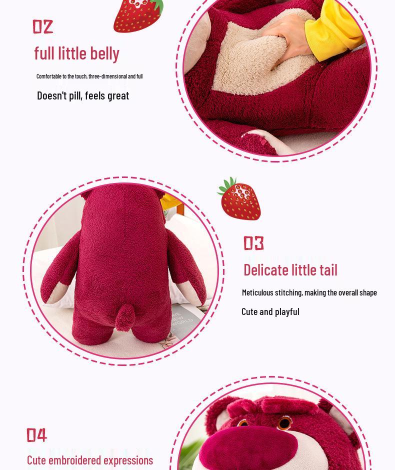Strawberry Bear Plush Doll - Large, 8" Popular Toy & Birthday Gift