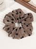 Polka Dot Solid Colorful Scrunchies For Women Girls No Damage Elastic Hair Ties For Thin Thick Hair Premium Durable