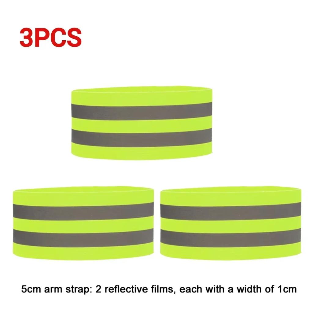 1-5PCSReflective Armband Adjustable Reflective Bracelet Strap High Visibility Safety Reflector for Night Walking Cycling Running