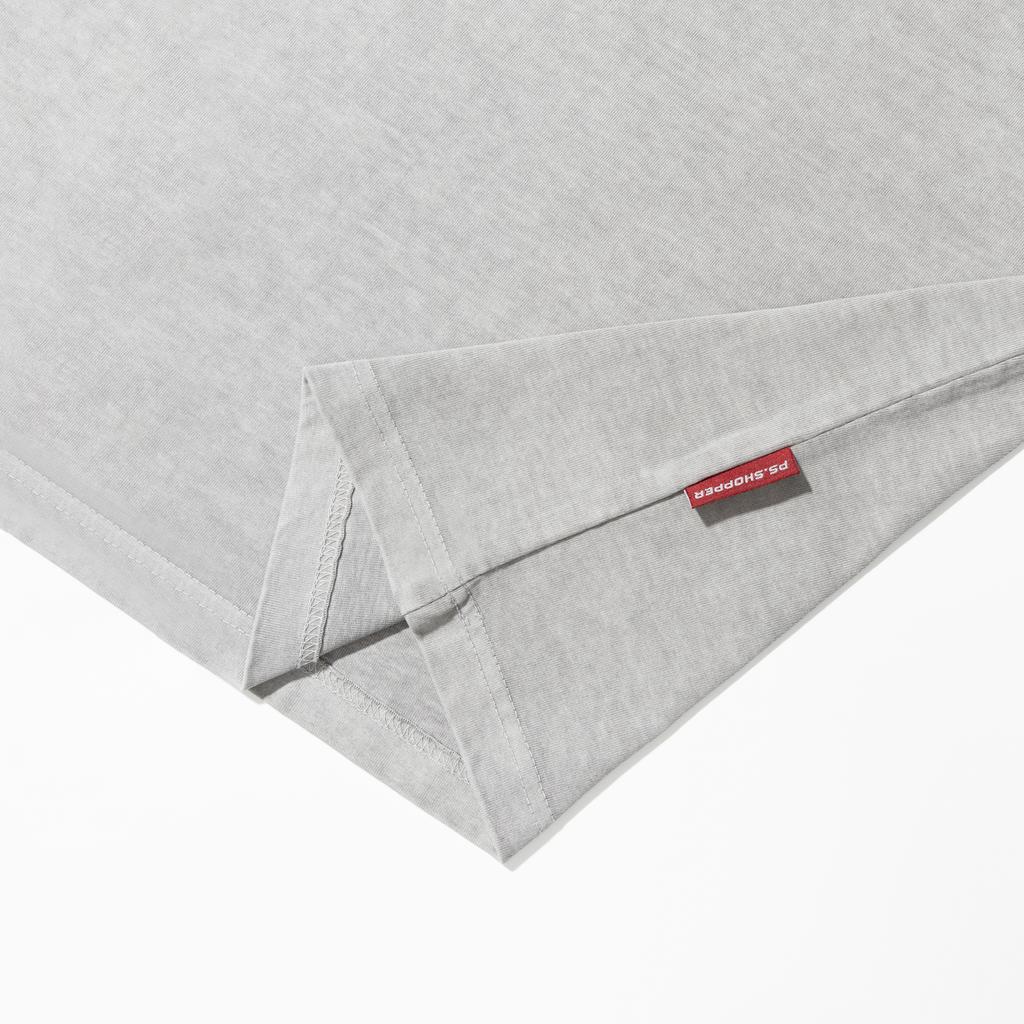 PSSHOPPER Pigment Back Cut Short Sleeve [Light Gray]
